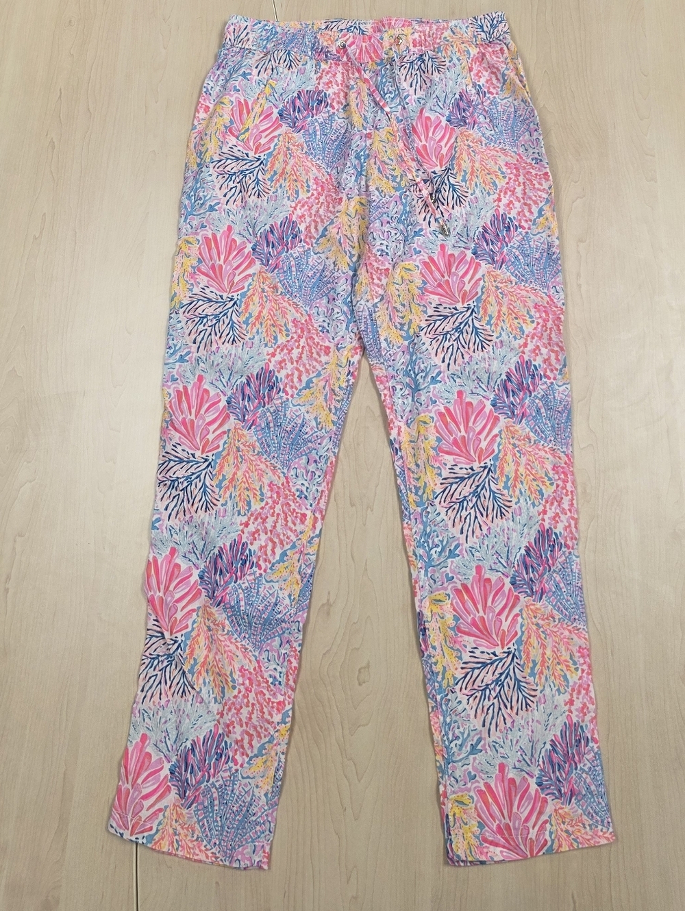 Lilly Pulitzer Coral Reef Print Leggings - Pink, Blue, Yellow